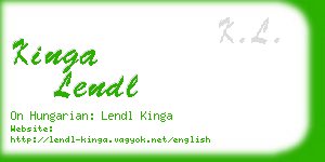 kinga lendl business card